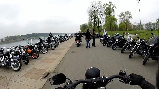 riding Harley bikes